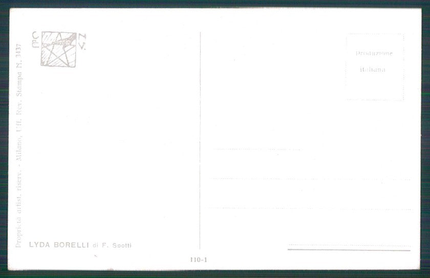 Artist Signed F. Spotti Actress Lyda Borelli serie 110-1 cartolina XP9927 – retro