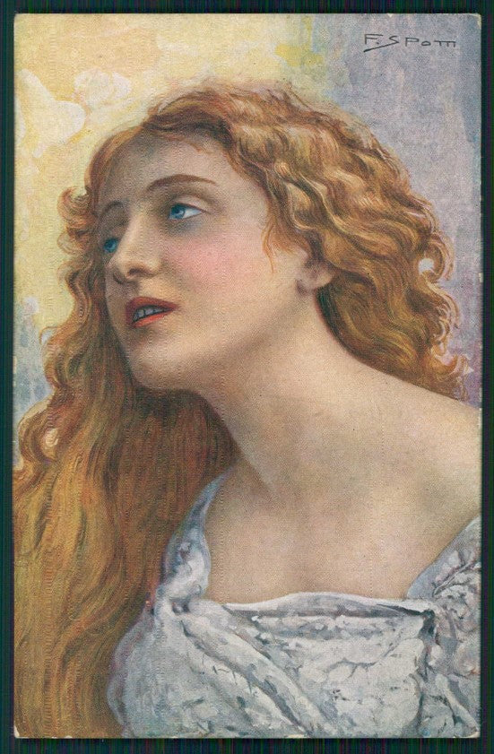 Artist Signed F. Spotti Actress Lyda Borelli serie 110-3 cartolina XP9930 – fronte