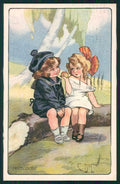 Artist Signed C. Dody Children cartolina XP9944 – fronte