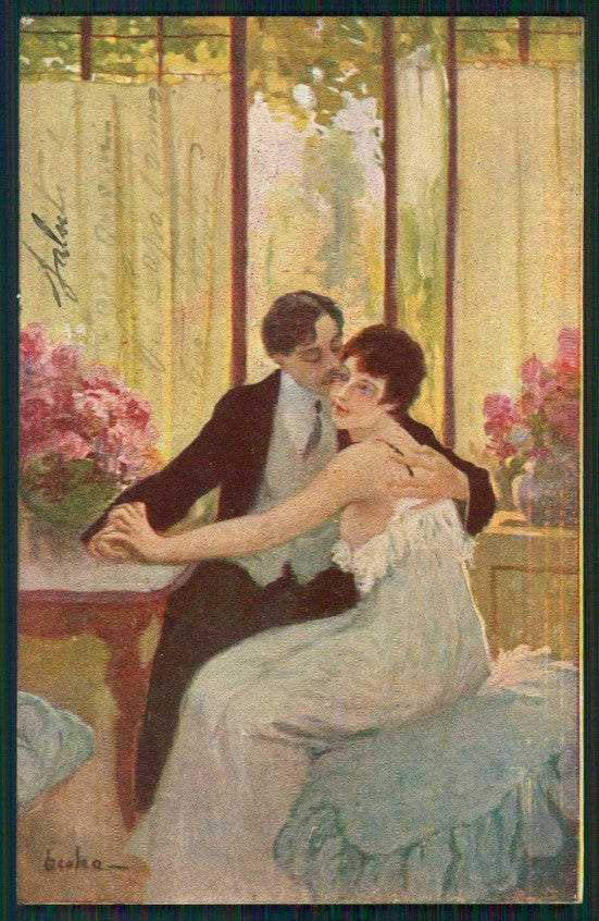 Artist Signed Kiss Romantic Couple serie 2352 cartolina XP9955 – fronte