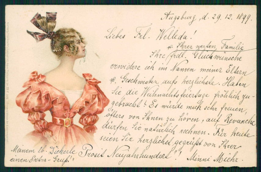 Artist Signed Lady Theo Stroefer ABRASA cartolina XP9986 – fronte