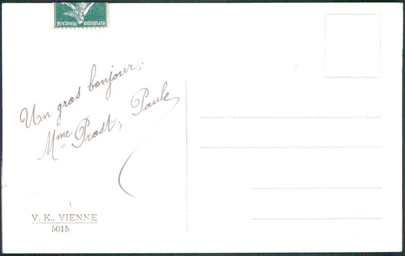 Artist Signed Viennoise Glamour Fashion Lady V K Vienne 5015 cartolina XP9987 – retro