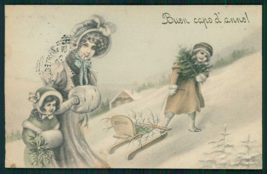 Artist Signed Viennoise Lady V K Vienne 5003-a STRAPPINO cartolina XP9989 – fronte