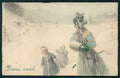 Artist Signed Viennoise Glamour Fashion Lady V K Vienne 5000 cartolina XP9993 – fronte