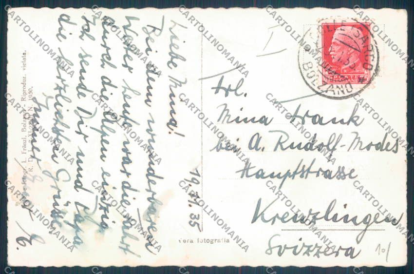 Bolzano Brennero Colle Isarco Nevicata Foto cartolina ZB0072 – retro