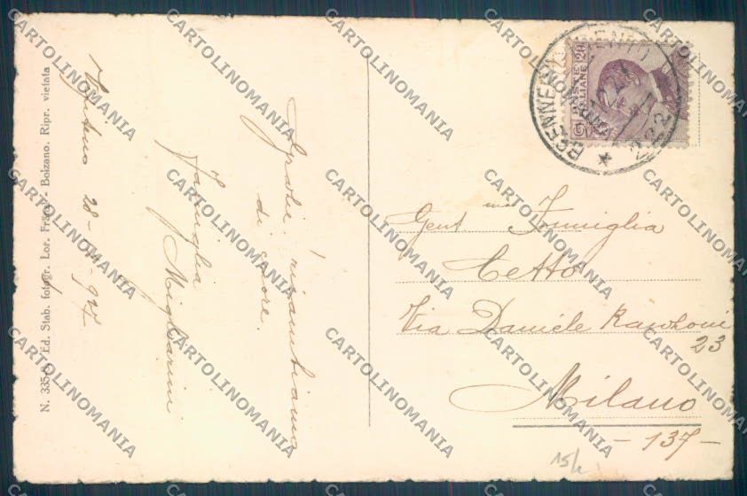 Bolzano Brennero Colle Isarco cartolina ZB0076 – retro
