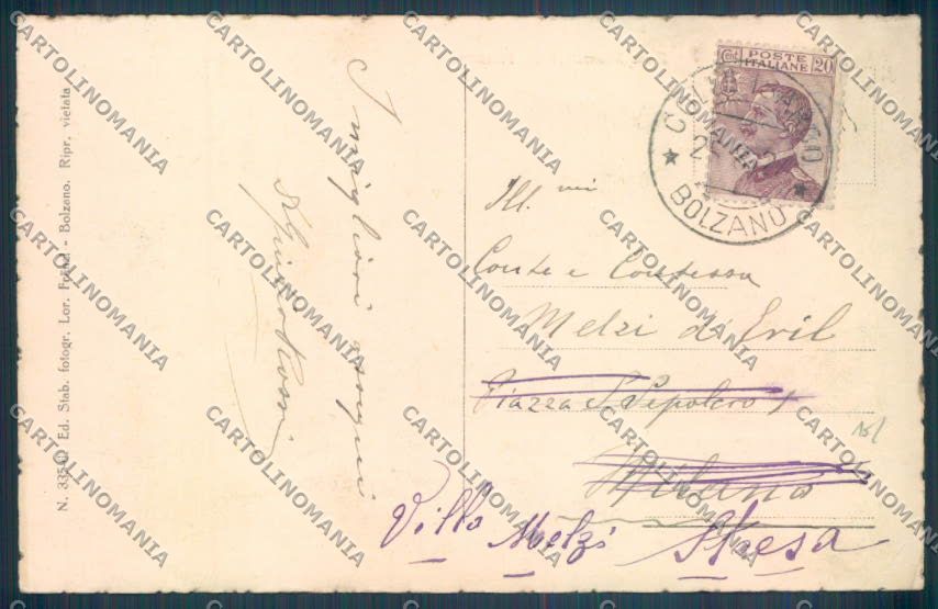 Bolzano Brennero Colle Isarco cartolina ZB0086 – retro