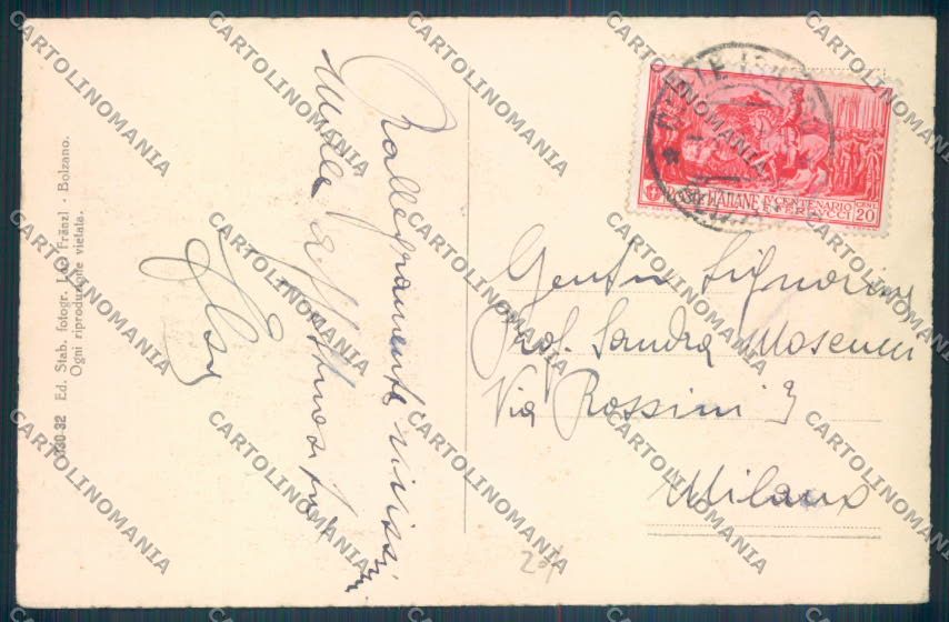 Bolzano Brennero Colle Isarco cartolina ZB0093 – retro