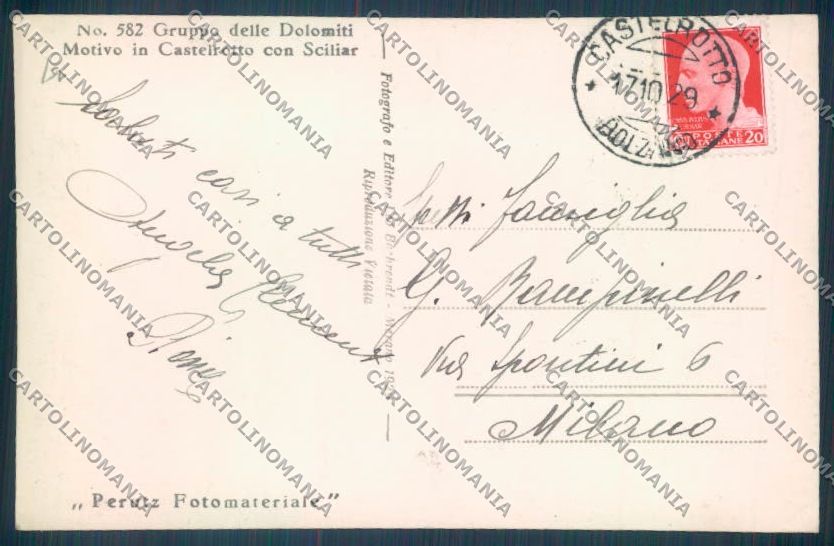 Bolzano Castelrotto Foto cartolina ZB0102 – retro
