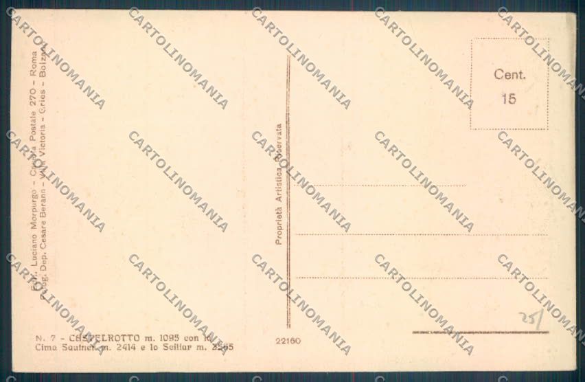 Bolzano Castelrotto cartolina ZB0108 – retro