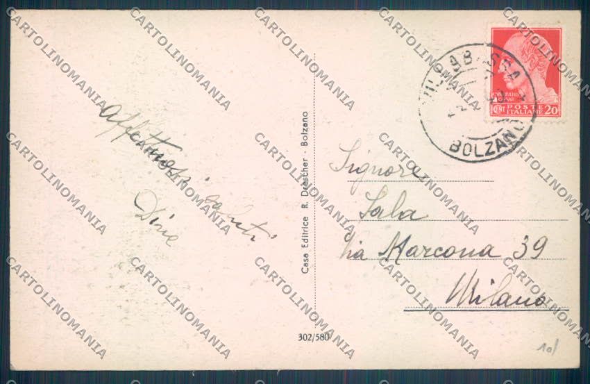 Bolzano Villabassa cartolina ZB0115 – retro