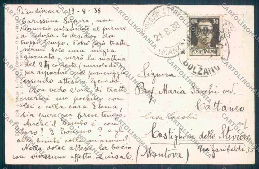 Bolzano Villabassa cartolina ZB0118 – retro