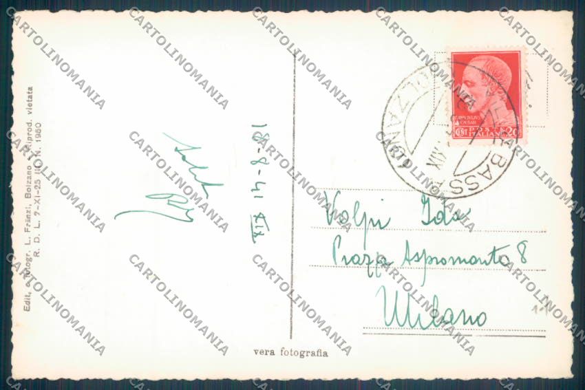Bolzano Villabassa Foto cartolina ZB0120 – retro