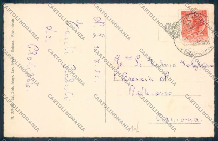 Bolzano Nova Levante cartolina ZB0139 – retro