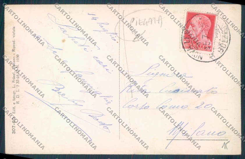 Bolzano Nova Levante PIEGATA cartolina ZB0150 – retro