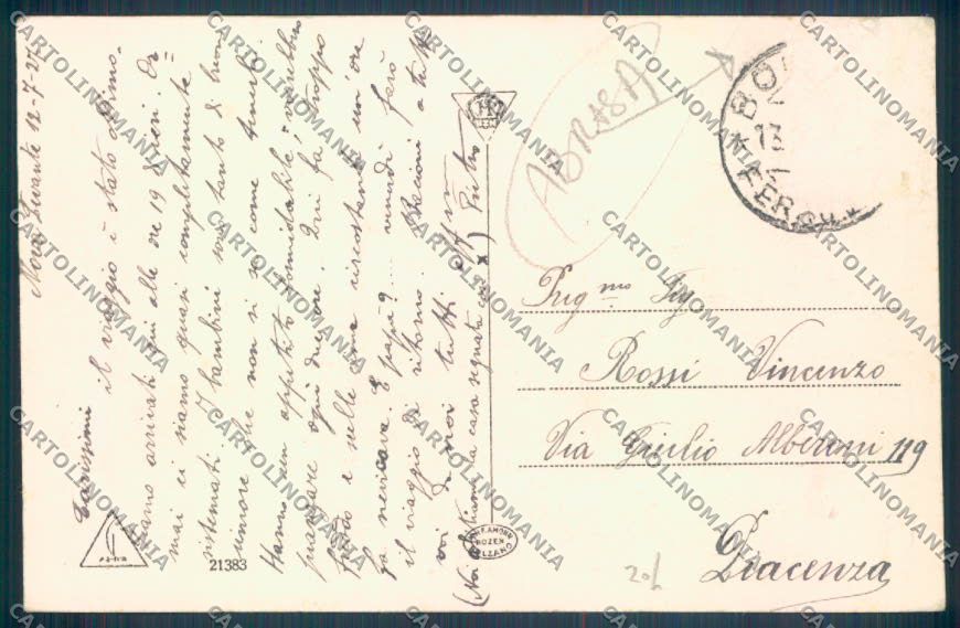 Bolzano Nova Levante ABRASA cartolina ZB0168 – retro