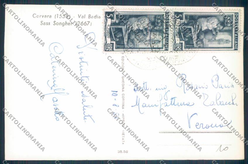 Bolzano Corvara in Badia Foto cartolina ZB0180 – retro