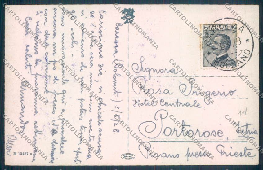 Bolzano Nova Levante Carezza cartolina ZB0195 – retro