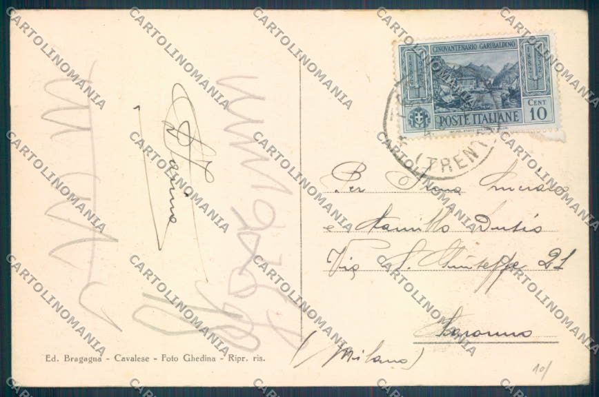 Bolzano Nova Levante Carezza cartolina ZB0202 – retro