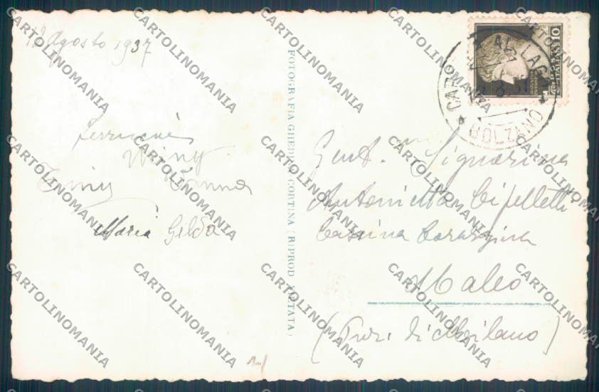 Bolzano Nova Levante Carezza Foto cartolina ZB0212 – retro