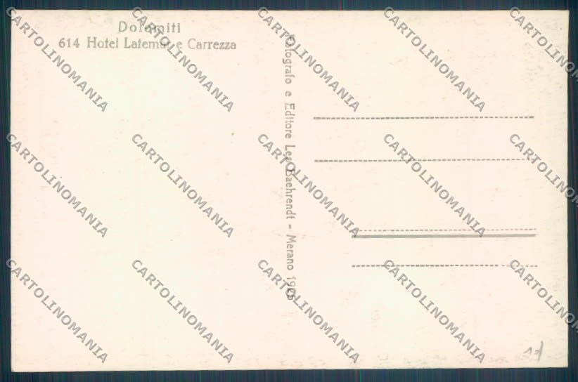 Bolzano Nova Levante Carezza Foto cartolina ZB0215 – retro