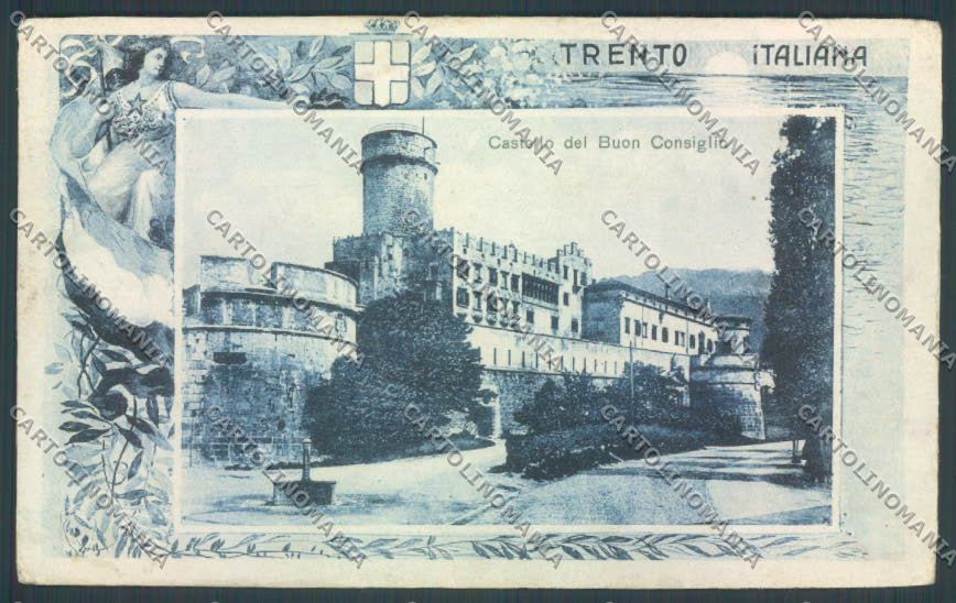 Trento Città REINCOLLATA cartolina ZB0254 – fronte