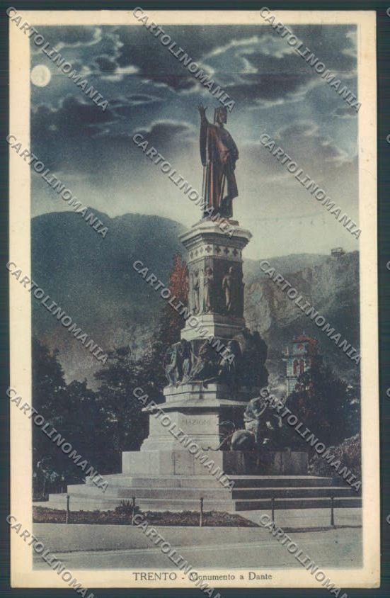 Trento Città Chiaro di Luna Dante cartolina ZB0278 – fronte