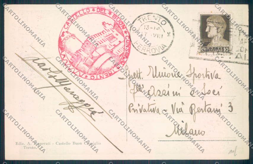 Trento Città cartolina ZB0282 – retro