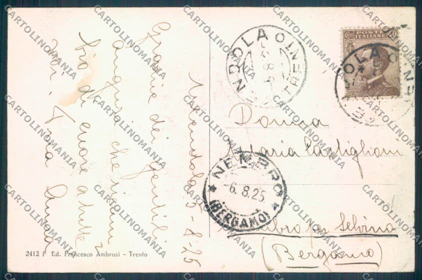 Trento Città cartolina ZB0298 – retro