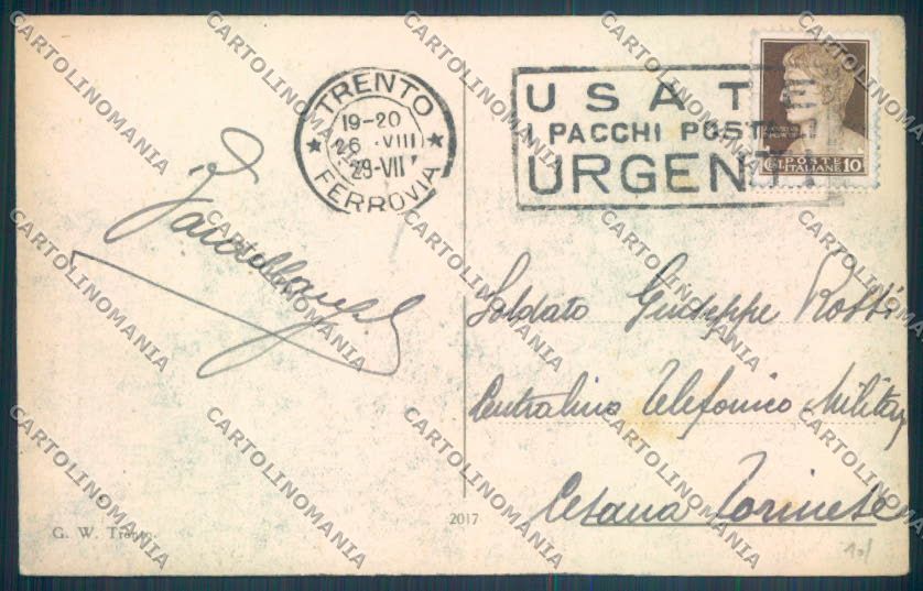 Trento Città cartolina ZB0307 – retro