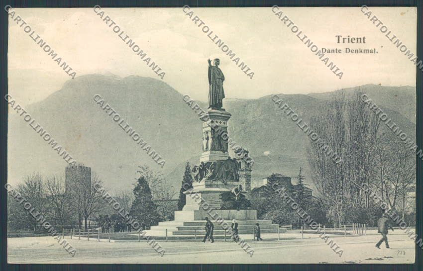 Trento Città Dante cartolina ZB0338 – fronte