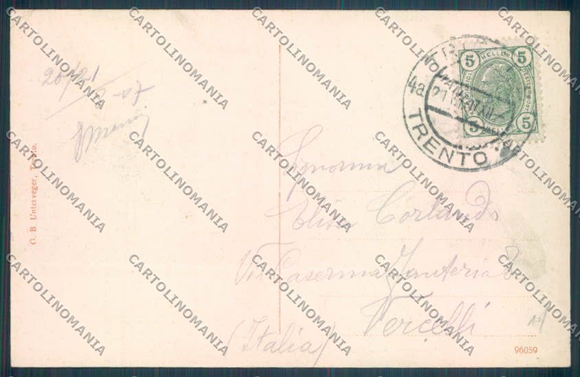 Trento Città cartolina ZB0350 – retro