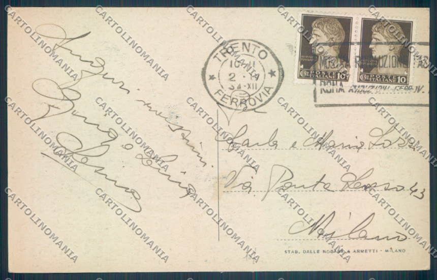 Trento Città cartolina ZB0354 – retro