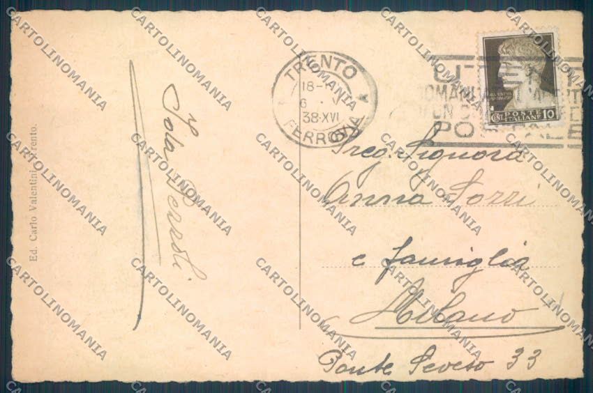 Trento Città cartolina ZB0356 – retro