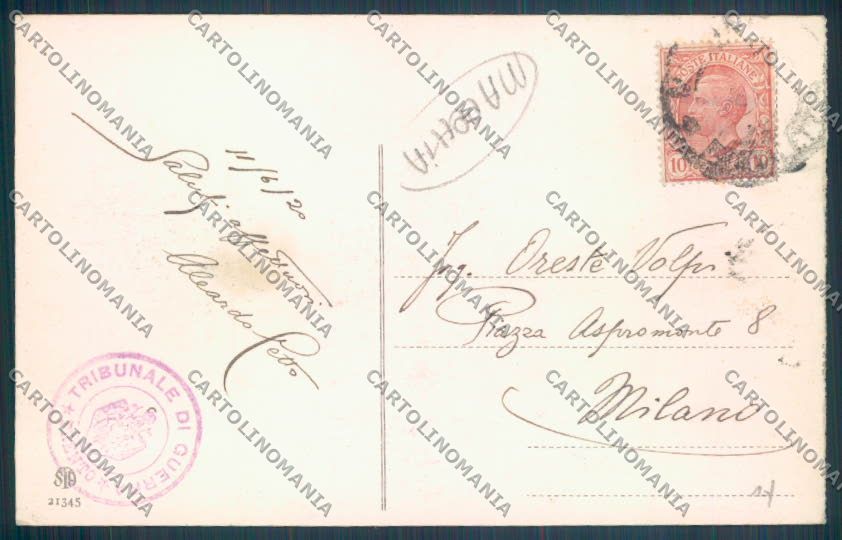 Trento Città Banca MACCHIA cartolina ZB0378 – retro