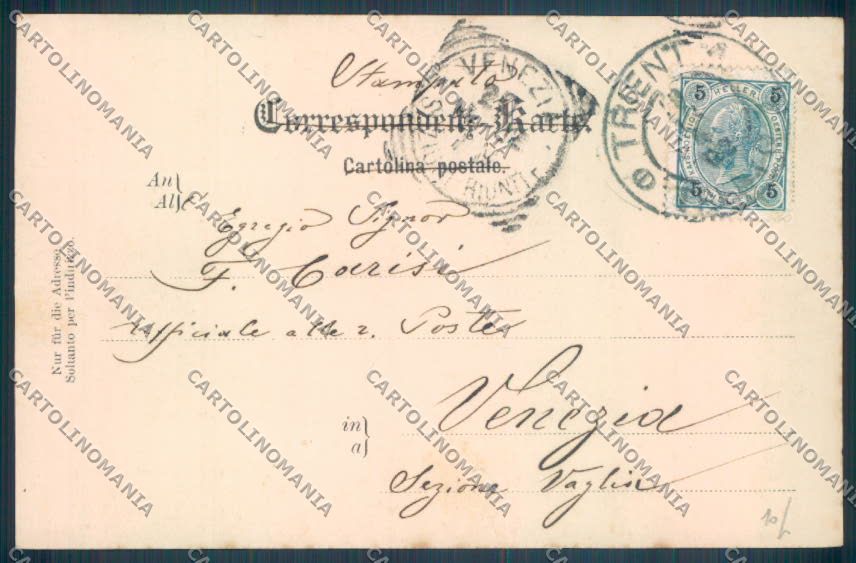 Trento Città Dante cartolina ZB0392 – retro