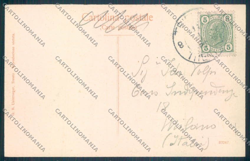 Trento Città cartolina ZB0423 – retro