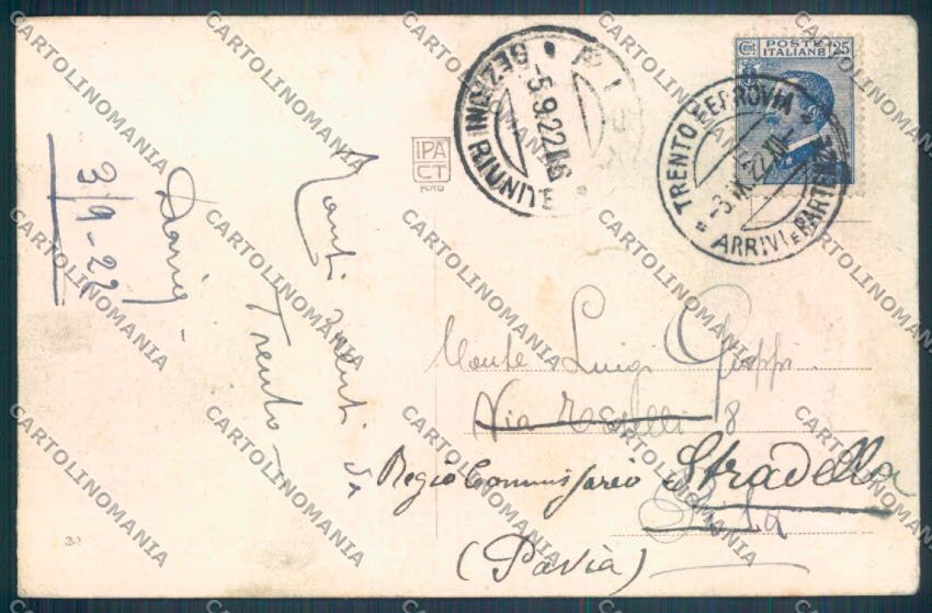 Trento Città cartolina ZB0437 – retro