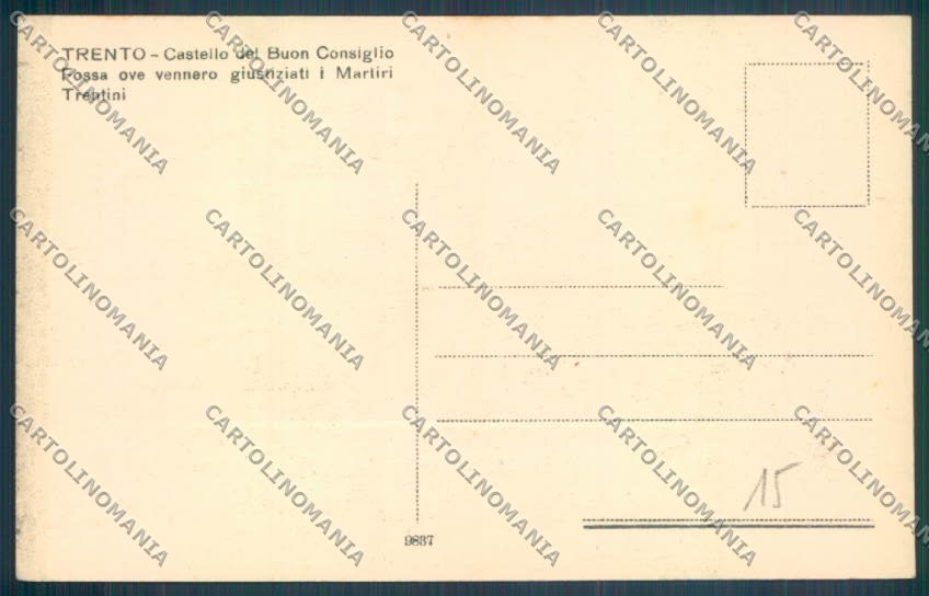 Trento Città cartolina ZB0474 – retro