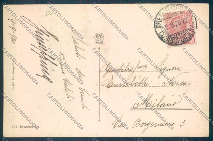 Trento Città PIEGATA cartolina ZB0487 – retro