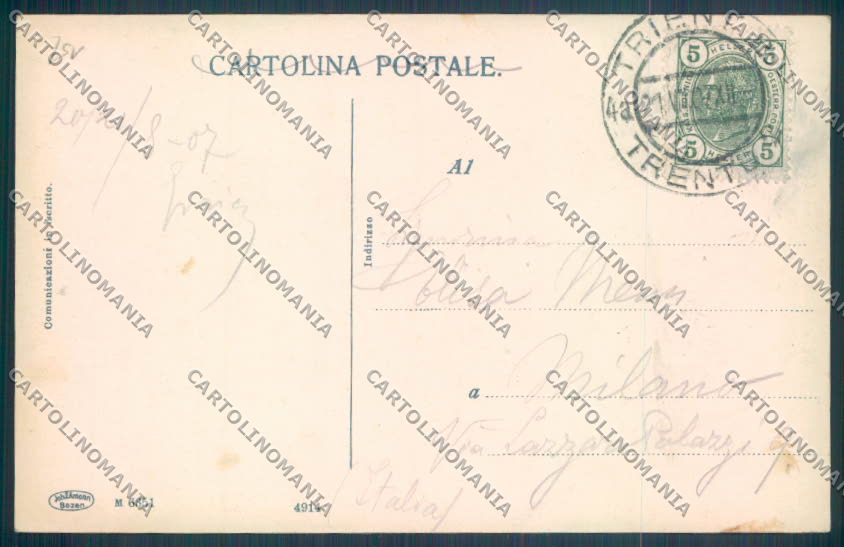 Trento Città cartolina ZB0488 – retro