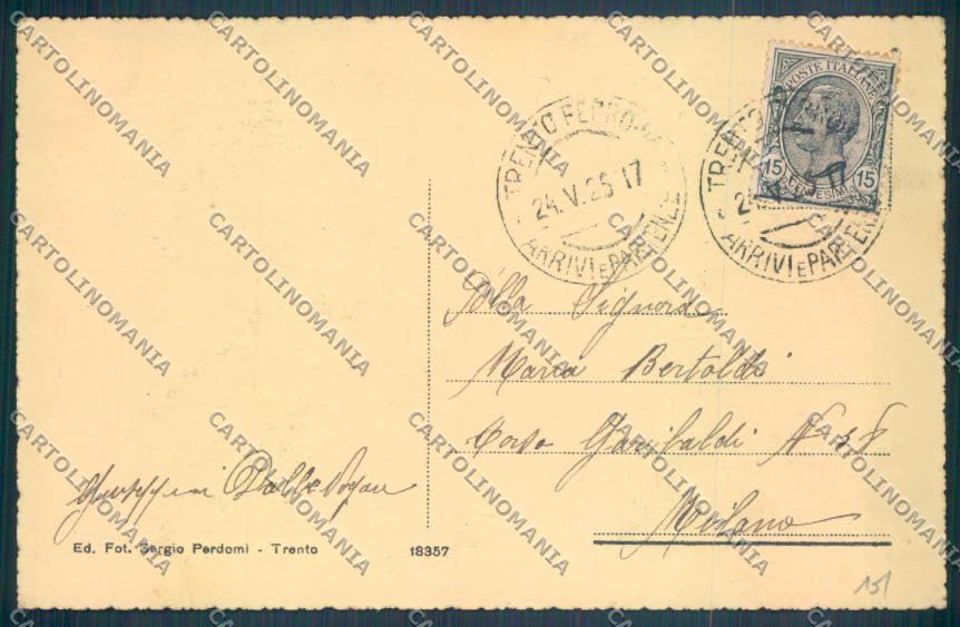 Trento Città cartolina ZB0489 – retro