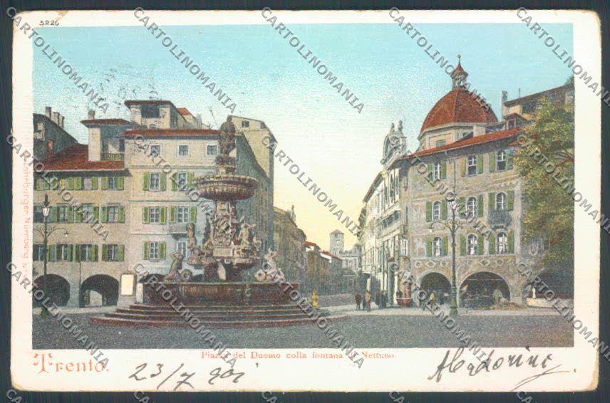 Trento Città NASTRO ADESIVO cartolina ZB0501 – fronte