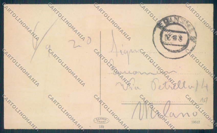 Trento Città cartolina ZB0504 – retro