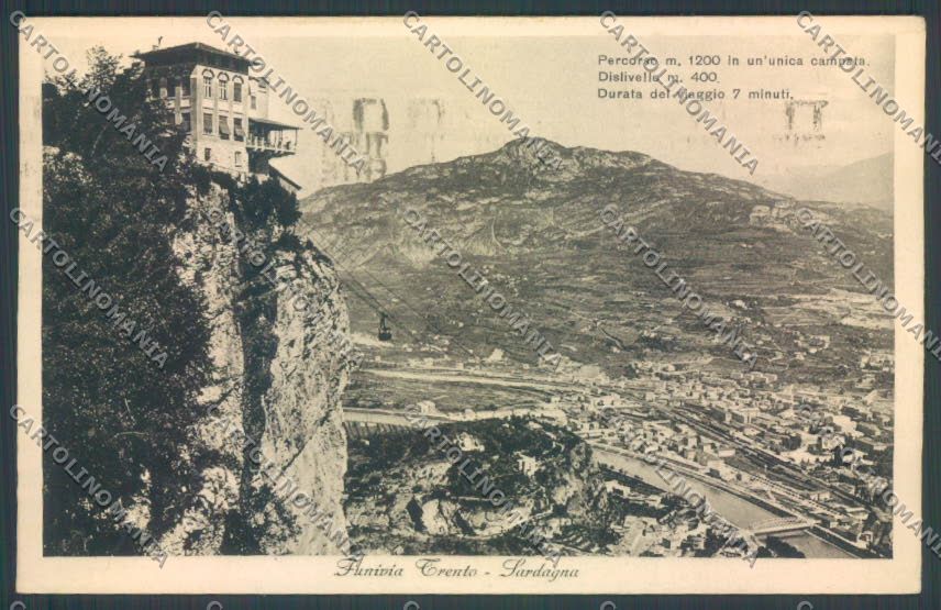 Trento Città Funivia cartolina ZB0511 – fronte