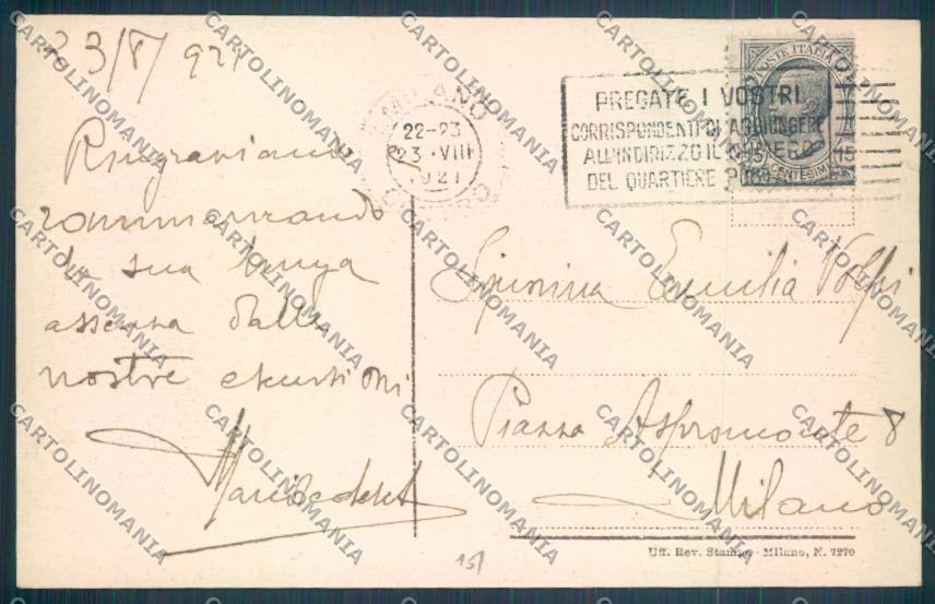 Trento Città cartolina ZB0534 – retro