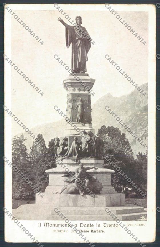 Trento Città Dante PIEGHINE cartolina ZB0568 – fronte