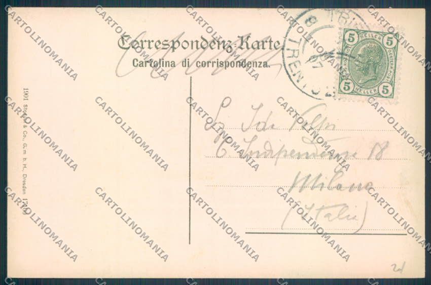 Trento Città cartolina ZB0574 – retro