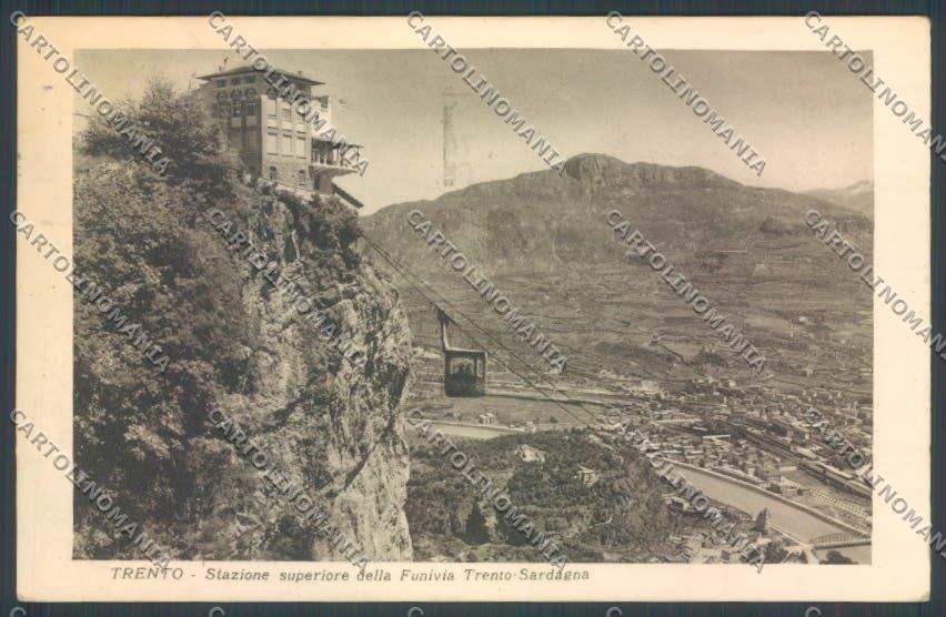 Trento Città Funivia cartolina ZB0577 – fronte