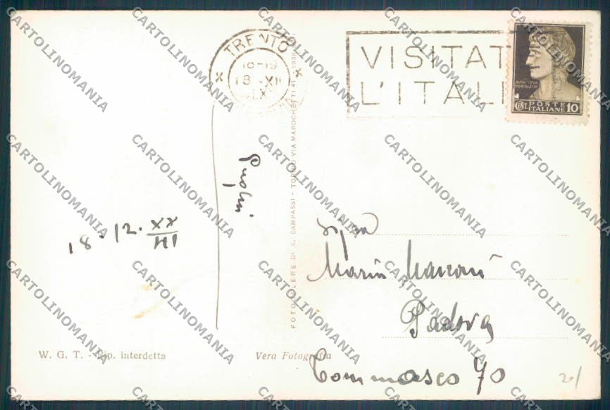 Trento Città Poste Foto cartolina ZB0605 – retro